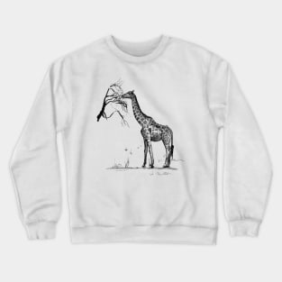 Giraffe Ink Drawing Crewneck Sweatshirt